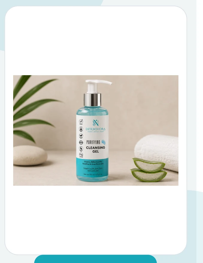 DERMIVORA Purifying Cleansing Gel official Novamedrex product pack