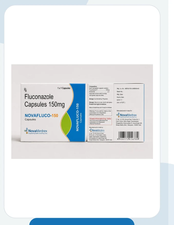 NOVAFLUCO-150 Capsule official Novamedrex product pack